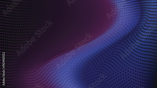 Abstract Glassy dots Purple and Blue Gradient Light on Dark Background