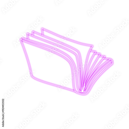 Neon Book Icon