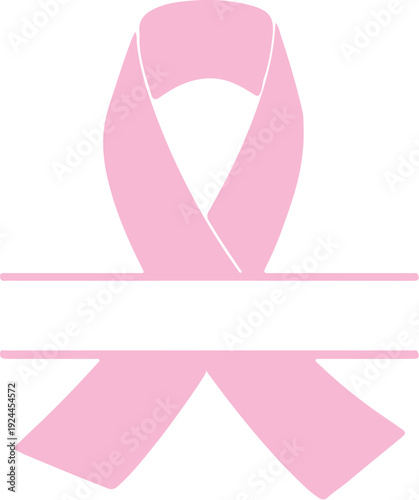 Realistic pink ribbon. Symbol of world breast canser awareness month in october. Vector illustration.
