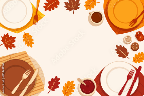 Borde otoñal para Acción de Gracias