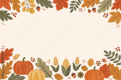 Banderín de Acción de Gracias otoñal