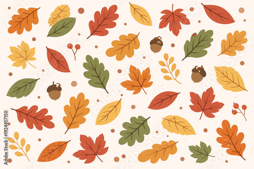 Hojas de otoño sobre fondo claro