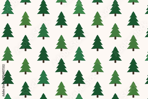Patrón de pinos en tonos verdes