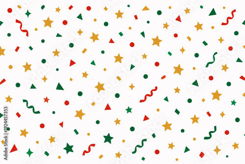 Patrón festivo de confeti navideño