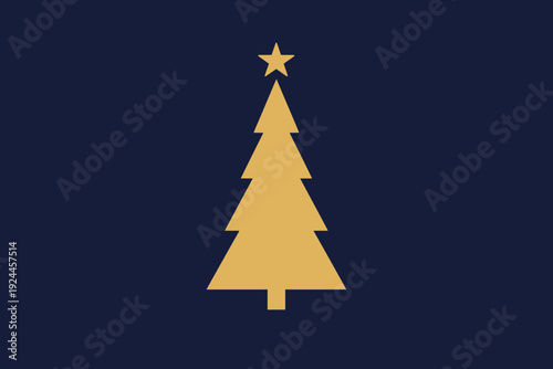 Árbol de Navidad dorado minimalista