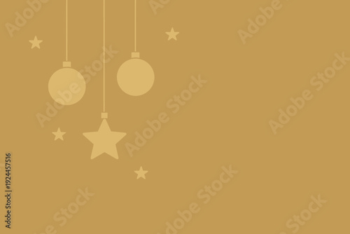 Fondo dorado navideño minimalista