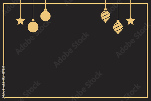 Bordes navideños en oro y negro