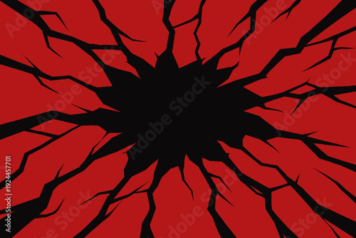 Ruptura en el fondo rojo