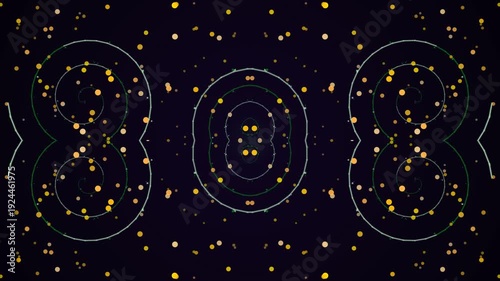 Animated Number 808 with Stars Background.
