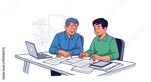 New Hire Mentorship Contemporary Office