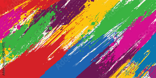 Colorful paint splash isolated on white background. Abstract colorful splash. Colorful paint explosion, illustration. eps 10