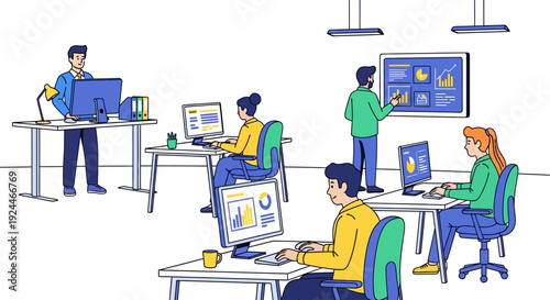 Modern Office Team Productivity