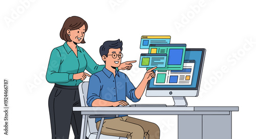 Positive Mentorship Software Learning Scene