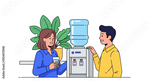 Happy Coworkers Breaktime Conversation