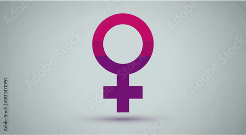 Female gender symbol representing womens rights and empowerment.