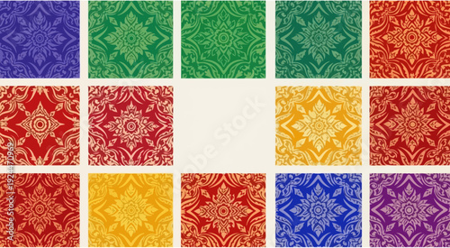 Vibrant collection of mandala patterns in various colors and intricate designs.