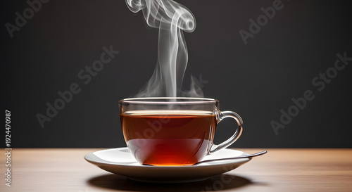 cup of tea with steam