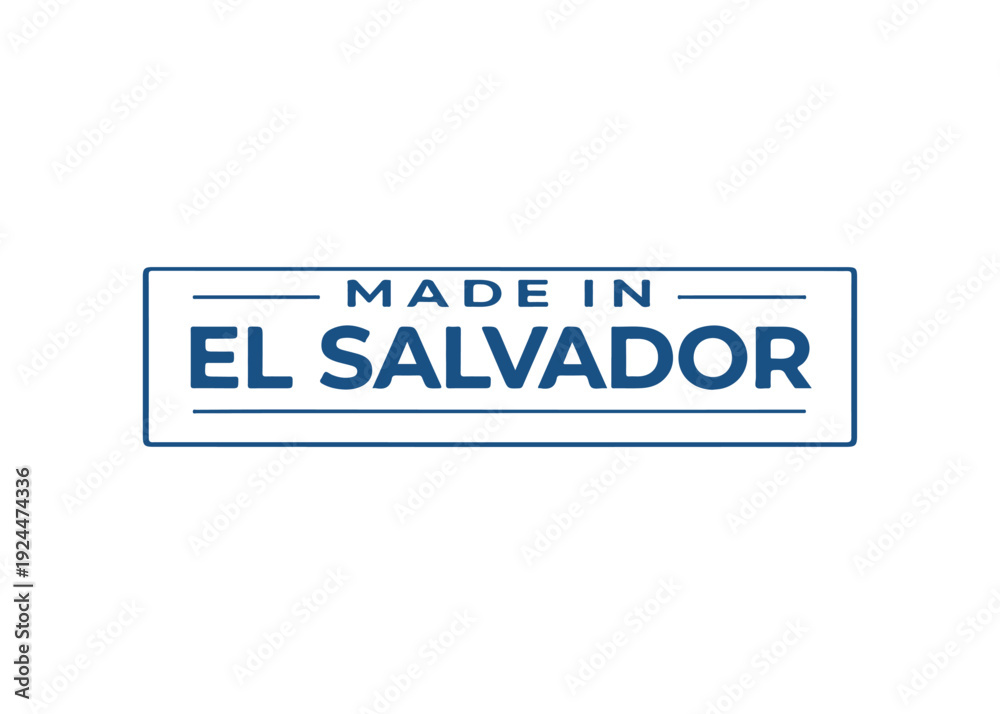 Fototapeta premium Made in El Salvador label vector Made in vector label icon on a white background