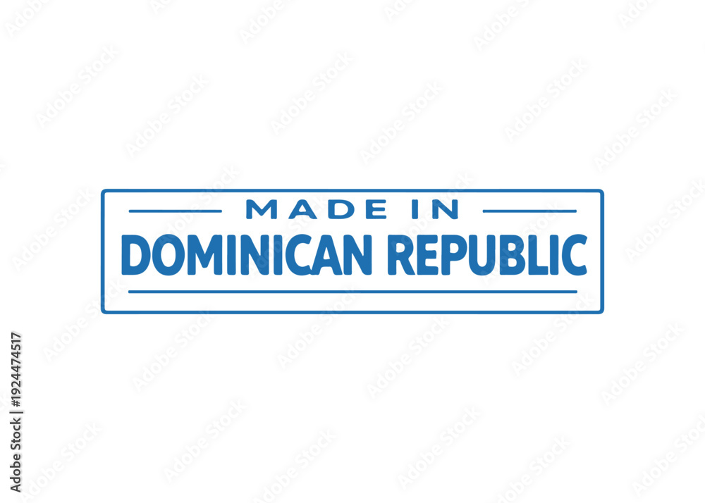 Obraz premium Made in Dominican Republic label vector Made in vector label icon on a white background