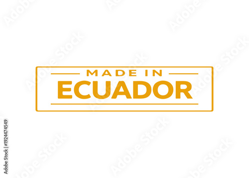 Made in Ecuador label vector
Made in vector label icon on a white background