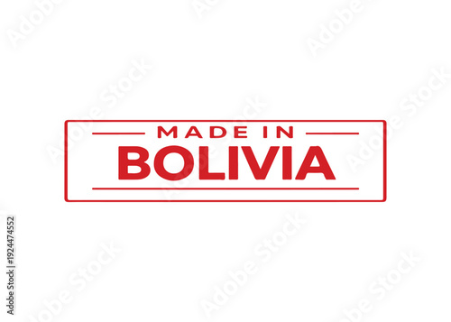Made in Bolivia label vector
Made in vector label icon on a white background