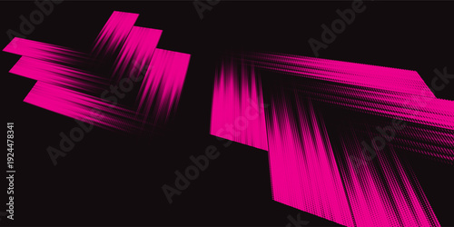Sporty abstract stripes car sticker, black and pink color combination, grunge pattern, motorsport racing design, Modern, Eps 10.