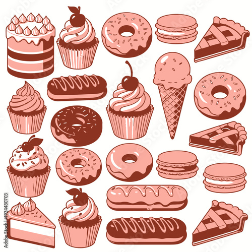 Sweet Treats Collage vector