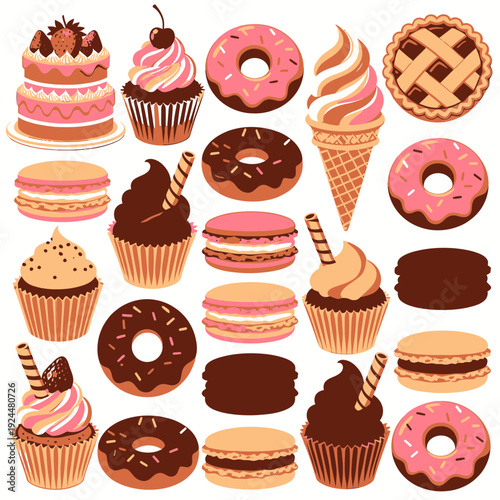 Sweet Treats Assortment vector