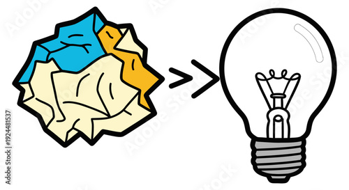 Idea Generation Creative Brainstorming Concept Vector Illustration Representing Innovation Thought Process Problem Solving and Inspiration