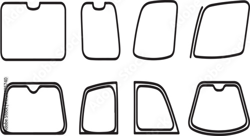 Assorted shapes and outlines of various geometric figures and designs Vector