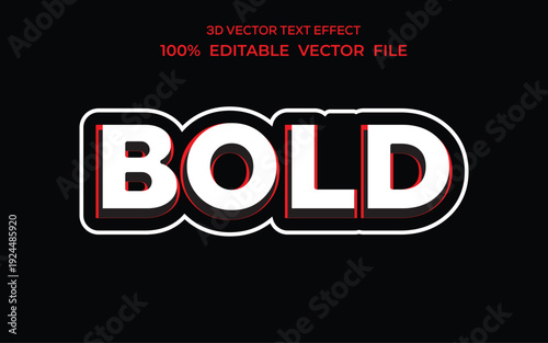 Bold 3D Text Effect White Letters , Speed 3d text effect