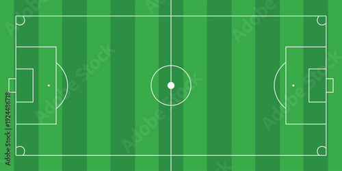 Football field. Football field lines style. Black field and stadium outline scheme on white background.