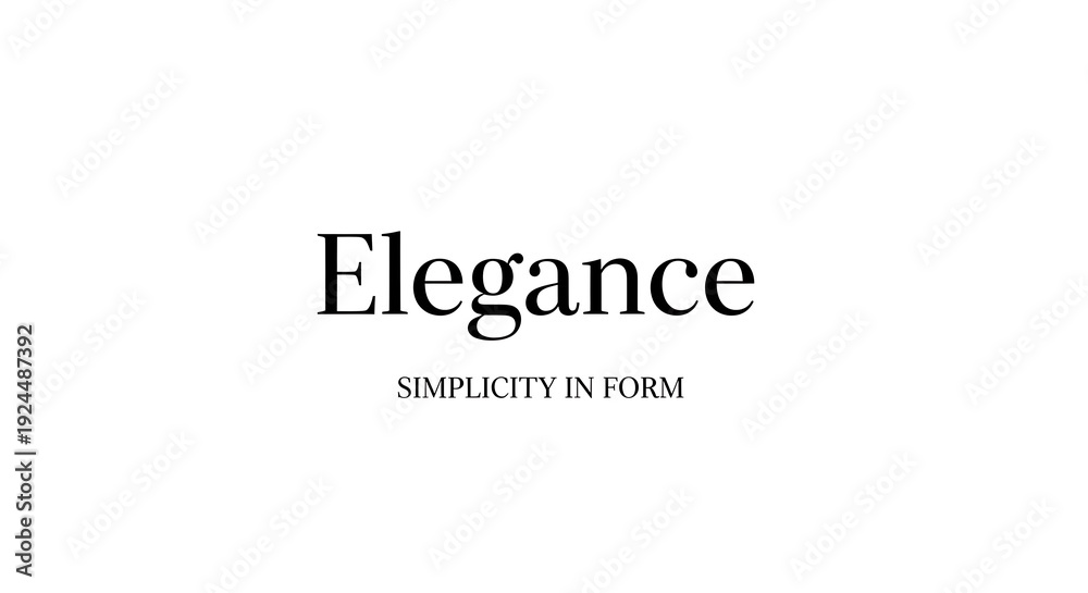 Fototapeta premium Elegance logo with text overlay
