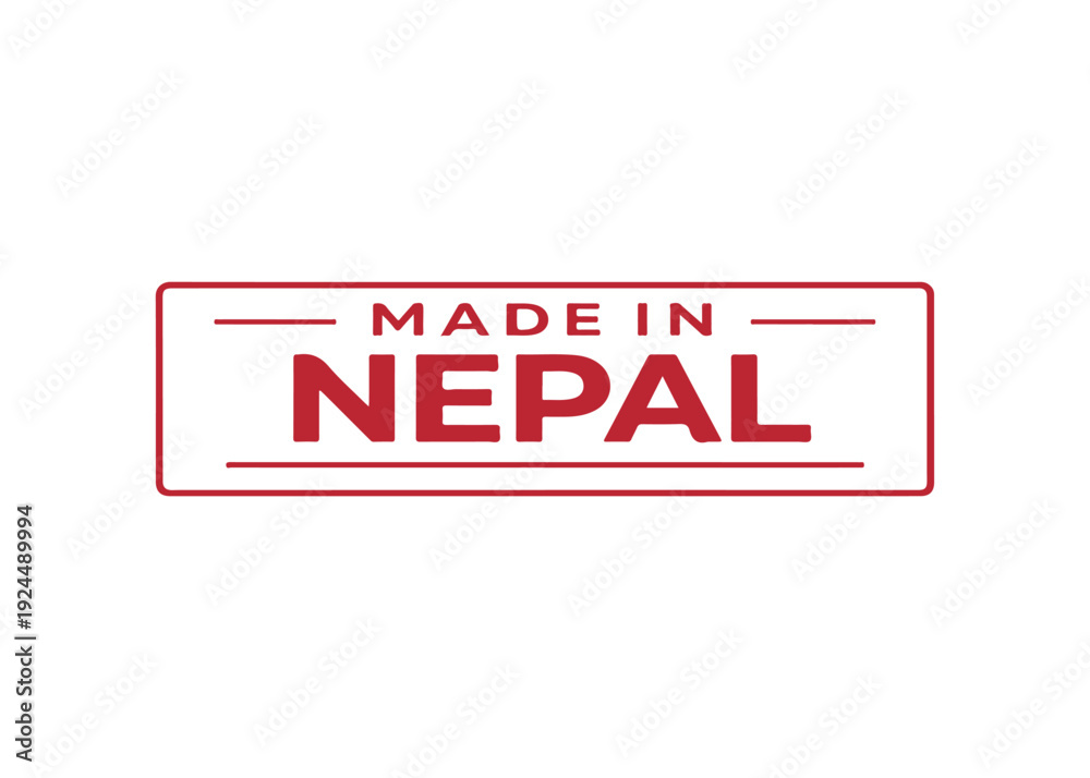 Fototapeta premium Made in Nepal label vector Made in vector label icon on a white background
