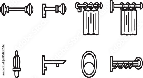 Assorted hardware components and tools for various applications Vector