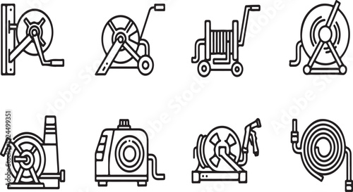 Assorted tools and equipment for various construction and repair tasks Vector