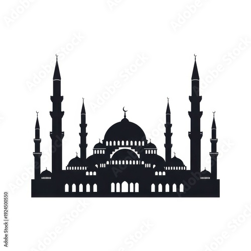 Elegant Mosque Skyline Silhouette Design