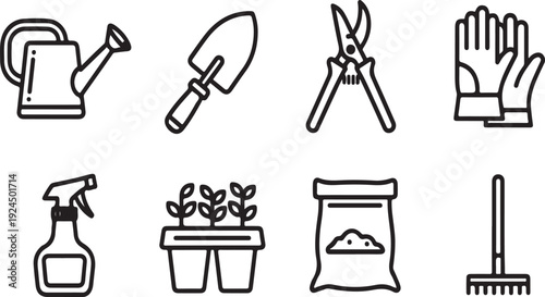 Essential gardening tools and supplies for a thriving garden Vector