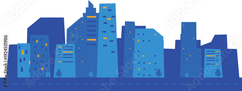 Earth Hour Cityscape Illustration