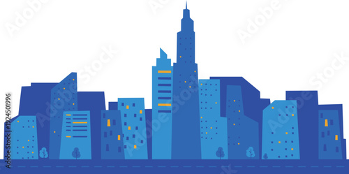 Earth Hour Cityscape Illustration