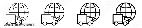 Logistics Transportation Icon Set Different Style Collection