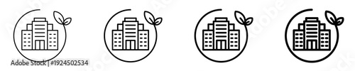 Sustainable Business Icon Set Different Style Collection
