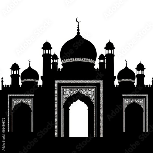 Islamic Architecture Silhouette Design