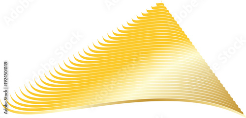 Abstract Golden Wavy Lines
