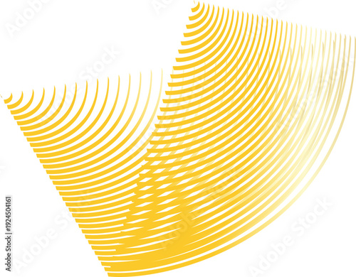 Abstract Golden Wavy Lines