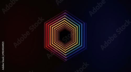 A mesmerizing abstract pattern creating a dizzying optical illusion of depth and movement, using vibrant colors and stark geometry, repetitive, maze, perspective