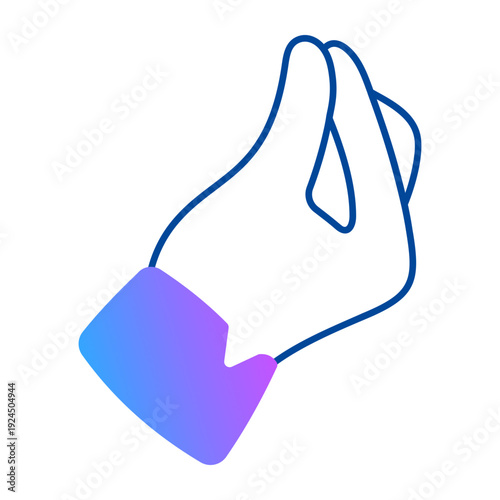 Doodle style icon showing finger purse 