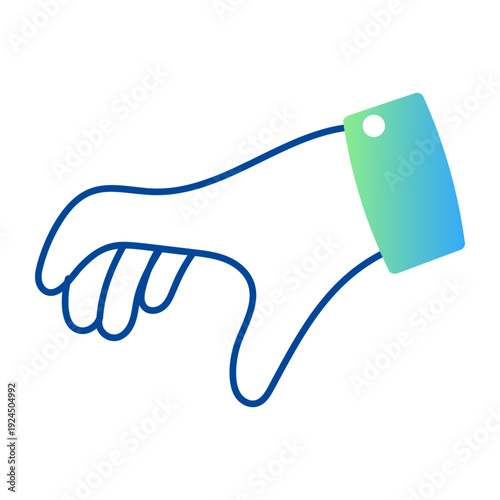 Hand drawn style icon showing picking action 