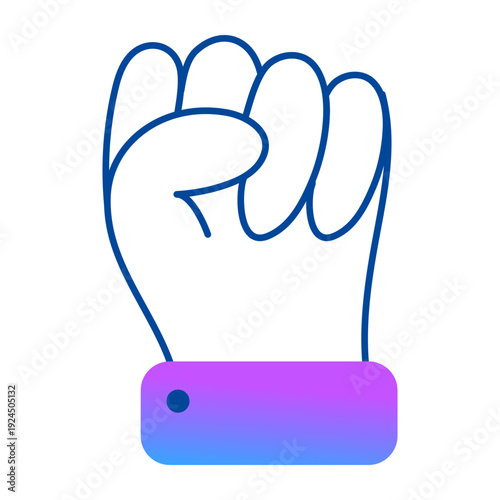 A doodle style icon representing letter s hand sign c