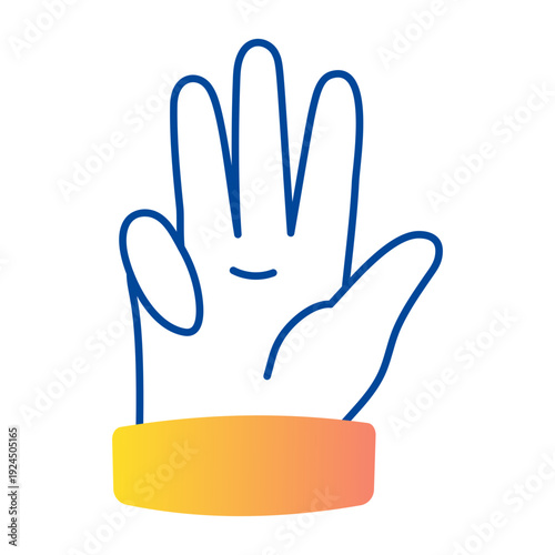 A doodle style icon showing su gesture 